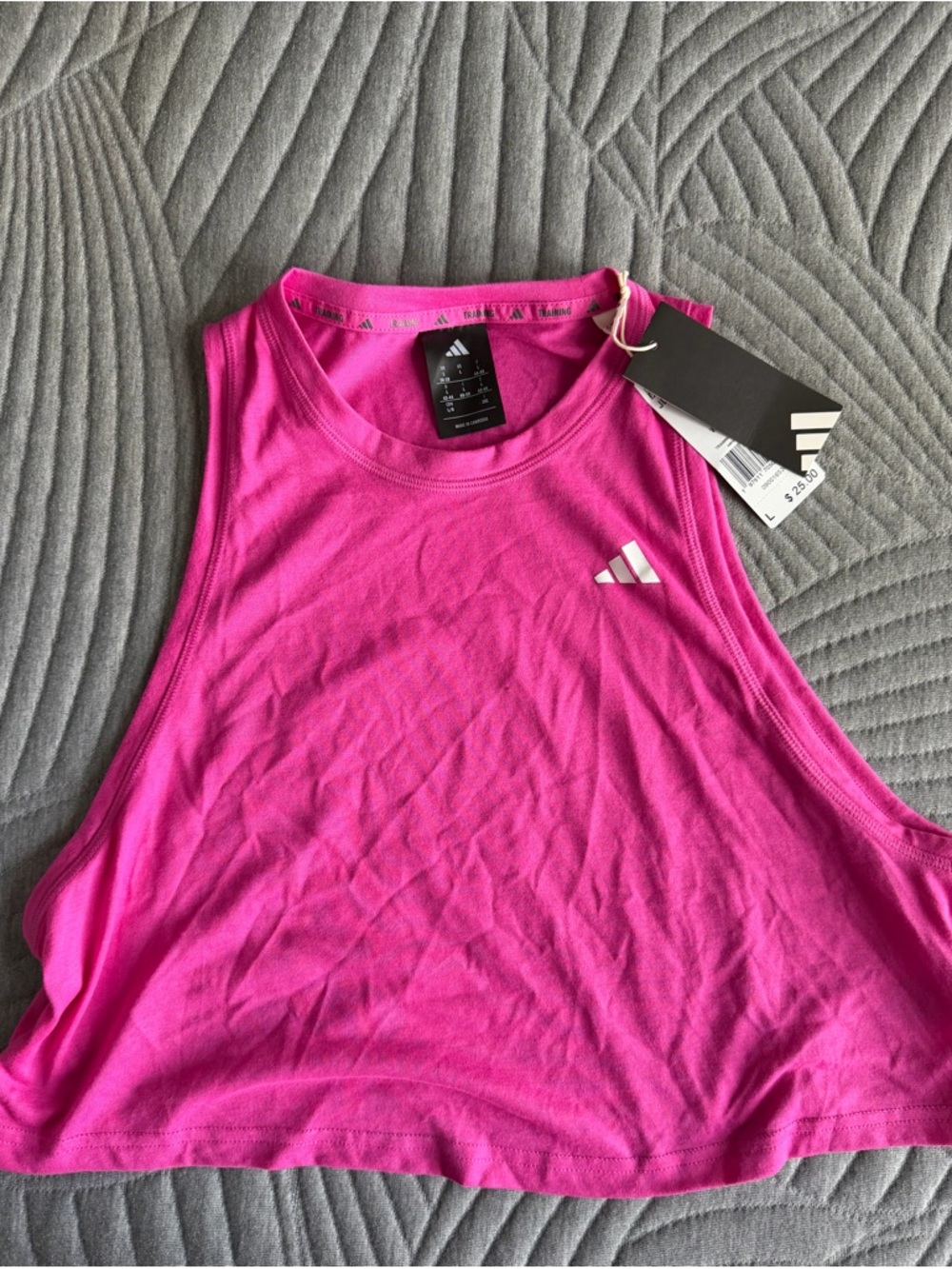 adidas Pink Women's Athletic Crop Tank Top